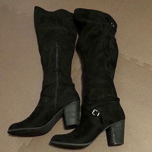 👢Black suede-look over the knees boots - Madden Girl, size 11